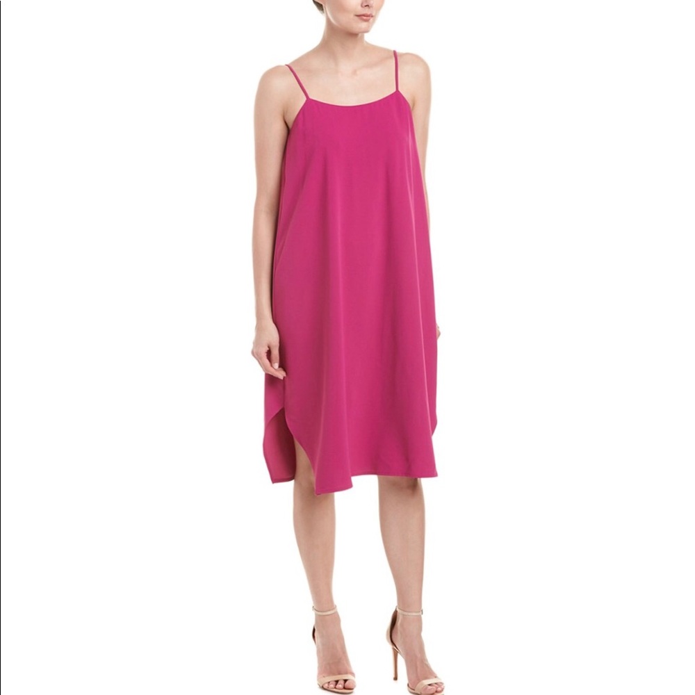 Trina Turk Pink Slip-On Cocktail Party Slip Knee Length Dress Pink